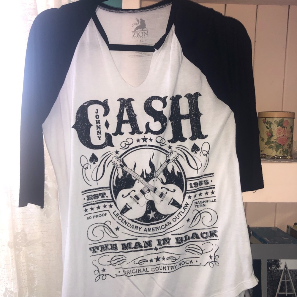 Cute Johnny Cash elbow shirt